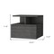 Homeroots 12" Gray Wood One Drawer Floating Nightstand 553686 - alternate 12