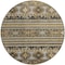 Homeroots 8' Chocolate Taupe And Gold Round Tribal Washable Indoor Outdoor Area Rug 615406 - alternate 8