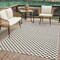 Homeroots 6' X 9' Black and White Geometric Distressed Indoor Outdoor Area Rug 558811 - alternate 7
