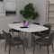 Skutchi Designs Arc Boat Conference Table, 45 in W, 72 in L, Grey HAR-ABOT-48x72-DOU.BK-U779 - alternate 10
