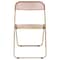 Leisuremod Lawrence Acrylic Folding Chair with Gold Metal Frame, Rose Pink, 2PK LFG19PK2 - alternate 9
