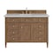 James Martin Vanities Brittany 48" Single Vanity, Pecan w/ 3 CM Eternal Jasmine Pearl Silestone Top 655-V48-PCN-3EJP - alternate 1