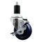 Service Caster 3.5'' Solid Poly Swivel 1-1/2'' Expanding Stem Caster with Brake SCC-EX20S3514-SPUS-TLB-112 - alternate 1