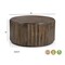 Homeroots 36" Brown Solid Wood Round Drum Coffee Table 565307 - alternate 6