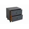 Homeroots 24" Gray Solid Wood Distressed Carved Scrollwork Two Drawer Nightstand 555406 - alternate 6