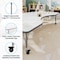 Flash Furniture Commercial Adjustable Height Kidney Activity Table with Locking Casters-White XU-A4896-KIDNY-WHT-T-P-CAS-GG - alternate 9