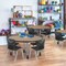 Regency Round Kee Mobile Adjustable Classroom Table W/ 4 Andy Chairs, 48 in W, 48 in L, Noble Oak TB48RNDNOAPCGY45BK - alternate 5