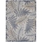 Homeroots 7' X 10' Navy Blue And Ivory Botanical Leaves Indoor Outdoor Area Rug 546689 - alternate 9