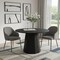 Homeroots 46" Black Solid Wood Pedestal Base Round Top Dining Table 721059 - alternate 6
