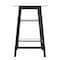 Homeroots 46" Clear and Black Glass Writing Desk 402043 - alternate 6
