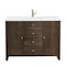 James Martin Vanities Gracyn 48 in. Single Vanity, Sable, w/ 3 CM White Zeus Quartz Top D125-V48-SBL-3WZ - alternate 1