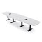 Skutchi Designs Arc Boat Conference Table With Power, 48 in W, 168 in L HAR-ABOT-48X168-T.BK-WA7976-EBLK - alternate 1