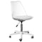 Fabulaxe Clear Acrylic Desk Chair - Armless Office Chair, Height Adjustable, Rolling Chair - Modern QI004673.CL - alternate 1