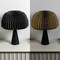 Jonathan Y Sylvie 16" Modern Minimalist Paper Pleated Shade Mushroom Accent LED Table Lamp, Black JYL9106A - alternate 8