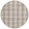 Homeroots 8' Beige And Brown Round Plaid Washable Indoor Outdoor Area Rug 595459 - alternate 7