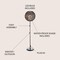 Jonathan Y Bea 61" Outdoor Woven Globe LED Floor Lamp, Coffee/Black JYL6507A - alternate 11