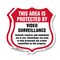 Signmission Video Surveillance Shield Sign This Area, 6 inch X 6 inch, Plastic Sign, 2PK SHI-P-2PACK-6-473 - alternate 1