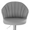 Elama 2 Piece Shell Back Faux Leather Adjustable Bar Stool in Dark Gray with Chrome Base ELM-799-21-DGRY - alternate 10