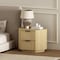Manhattan Comfort Olivia Nightstand in Natural Oak and Black NS010-NO - alternate 1