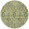 Homeroots 8' Artichoke Green And Gray Round Damask Washable Indoor Outdoor Area Rug 588132 - alternate 6