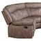 Homeroots Chocolate Velvet Reclining L Shaped Six Piece Corner Sectional With Console 524228 - alternate 6