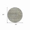 Homeroots 8' Pewter Round Striped Washable Indoor Outdoor Area Rug 607970 - alternate 8