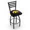 Holland Bar Stool Co 30" Blk Wrinkle Iowa Swivel Bar Stool, Ladder Back L01430IowaUn - alternate 1