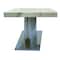 Homeroots 51" White And Silver Genuine Marble And Stainless Steel Pedestal Coffee Table 554309 - alternate 6