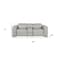 Homeroots 90in Light Gray and Brown Italian Leather Power Reclining Loveseat With Storage 720558 - alternate 8