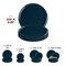 Smarty Had A Party 625 Navy Flat Round Disposable Plastic Pastry Plates 120 Plates, 120PK 836-N-CASE - alternate 9