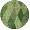 Homeroots 8' Green Mint Green And Sage Round Argyle Washable Indoor Outdoor Area Rug 613689 - alternate 8