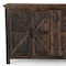 Homeroots 84in Dark Brown Distressed Reclaimed Wood Paneled Sideboard with Six Doors 521423 - alternate 10