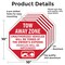 Signmission Tow Away Zone Unauthorized Vehicles, 10 inch X 10 inch, Aluminum Metal Signs, 5PK OC-A-5Pack-10-322 - alternate 5
