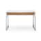 Homeroots 47" White and Silver Writing Desk With Two Drawers 543789 - alternate 7