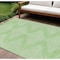 Homeroots 9' X 12' Mint Green And Ivory Geometric Washable Indoor Outdoor Area Rug 598596 - alternate 1