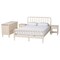 Baxton Studio Braith Farmhouse Ivory Spindle Wood Queen Size 4-Piece Bedroom Set with Two Nightstands 258-14205-14249-14209-14209-ZORO - alternate 1
