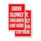 Signmission Drive Slowly Children Live Here, A-Frame & 2 Decals Installed, Heavy-Duty Plastic Frame SBHD-D-2436-DriveSlowlyChildrenLiveHere - alternate 5