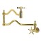 Kingston Brass Wall Mount Pot Filler Faucet, Polished Brass KS2102NX - alternate 1