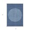 Homeroots 5' X 8' Navy Blue And Gray Striped Washable Indoor Outdoor Area Rug 597182 - alternate 8
