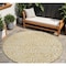 Homeroots 8' Gold And Beige Round Abstract Washable Indoor Outdoor Area Rug 598964 - alternate 1