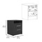 Homeroots 20" Black Two Drawer Faux Wood Nightstand 543667 - alternate 16