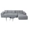 Deko Living 3 Piece Gray Compressed Foam Sectional Sofa Lounger and Table Set CIF50018 - alternate 8