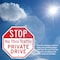 Signmission Stop No Thru Traffic Private Drive, 6 inch X 6 inch, Plastic Sign, 2PK OC-P-2PACK-6-223 - alternate 7