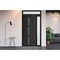 Vdomdoors Front Exterior Prehung Metal-Plastic Door Frosted Glass / MANUX 8112 Matte Black / Office Commercia MANUX8112EXD-BLK-W32+16xH80+12-LH-I - alternate 3