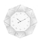 Homeroots 26" Silver Mirrored Glass Silent Analog Geometric Wall Clock 635637 - alternate 1