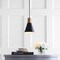 Jonathan Y Apollo 6" 1-Light Mid-Century Modern Iron LED Pendant, Black/Brass Gold JYL6131A - alternate 11