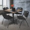 Regency Square Kobe Breakroom Table W/ 4 M Stack Chairs, 42 in W, 42 in L, Noble Oak TKB4242NO47BK - alternate 6