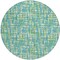 Homeroots 8' Turquoise Green And Ivory Round Abstract Washable Indoor Outdoor Area Rug 602601 - alternate 9