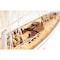 Homeroots 32" Red and White Solid Wood Hand Painted p-Oxybis(benzenesulfonyl hydrazide) Model Boat 402003 - alternate 4