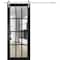 Sartodoors Sturdy Barn Door, Felicia 3355 Matte Black with Clear Glass, 6.6FT Rail Hangers Heavy Hardware Set FELICIA3355BD-S-BLK-3284 - alternate 1